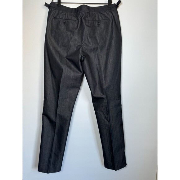 Dirty English Juicy Couture Men 32 Black Metallic Pinstripe Dress Pants Y2K Goth - Picture 3 of 16